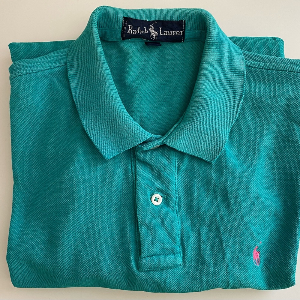 Ralph Lauren Green Polo Shirt Classic Style
